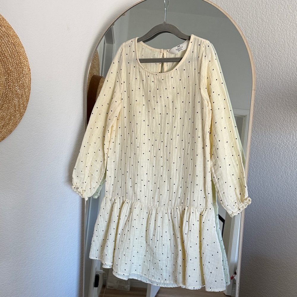 H&M Cream Kids Dress with Black Dots